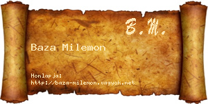 Baza Milemon névjegykártya